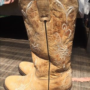Genuine camel skin cowgirl boots